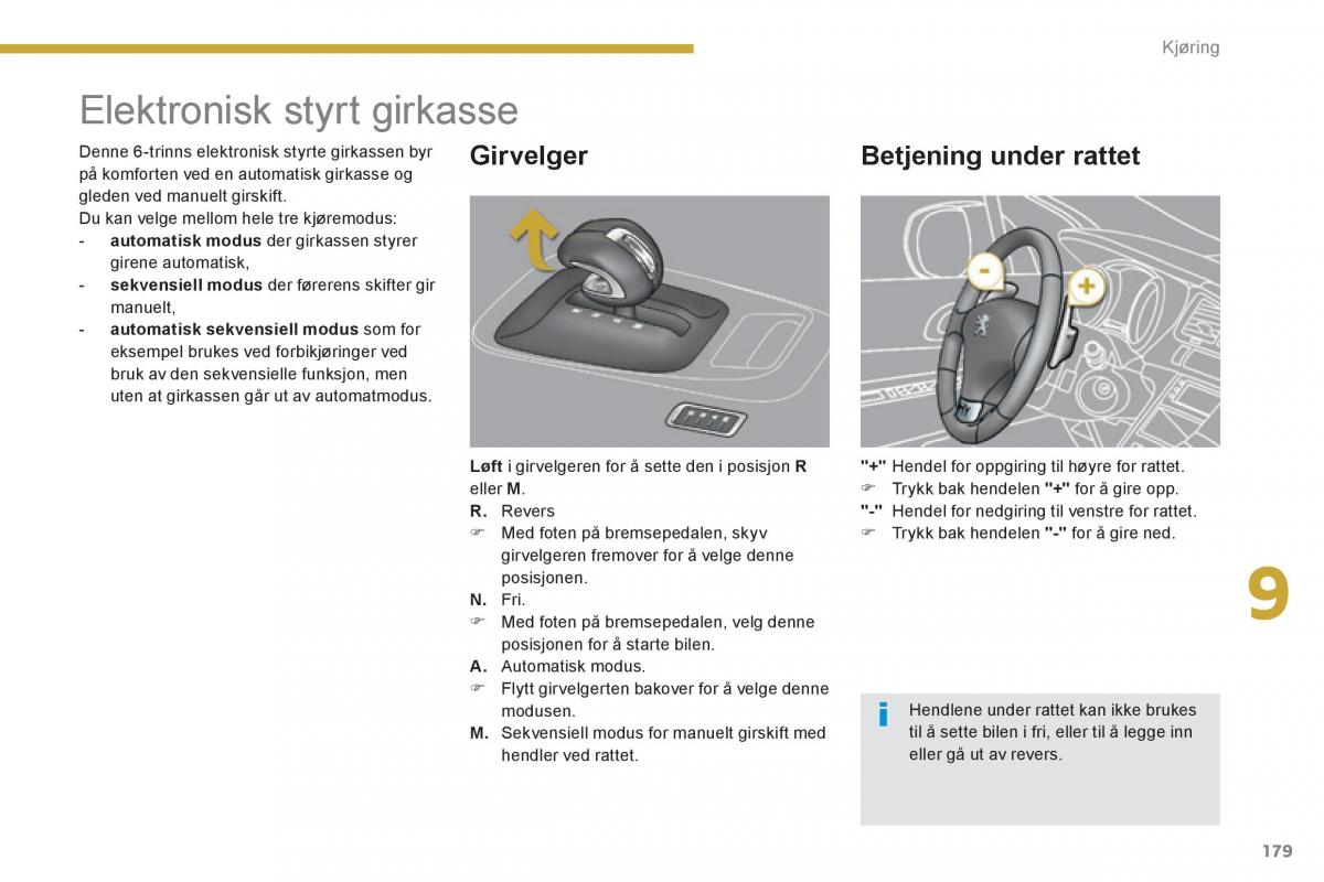 Peugeot 3008 Hybrid bruksanvisningen / page 181