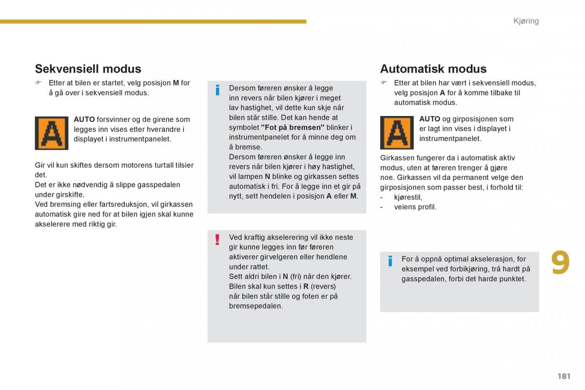 Peugeot 3008 Hybrid bruksanvisningen / page 183