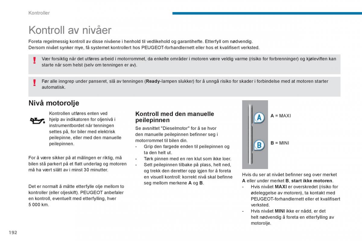 Peugeot 3008 Hybrid bruksanvisningen / page 194