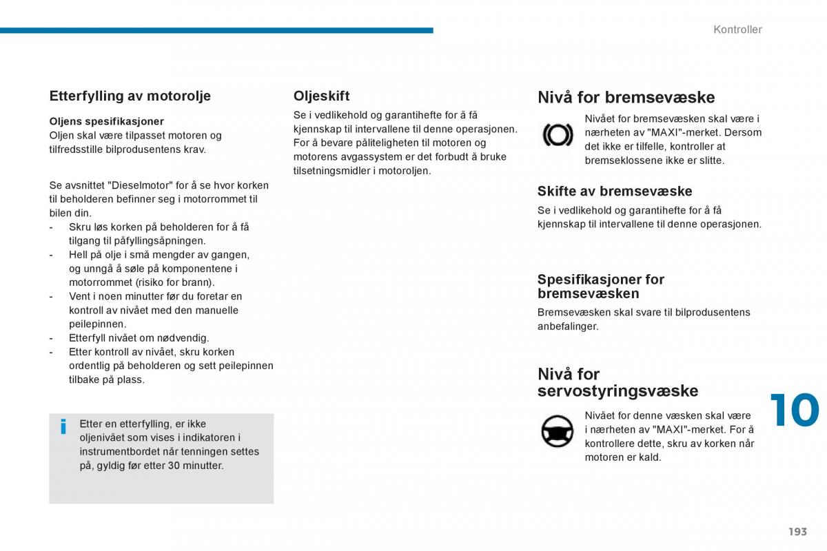 Peugeot 3008 Hybrid bruksanvisningen / page 195