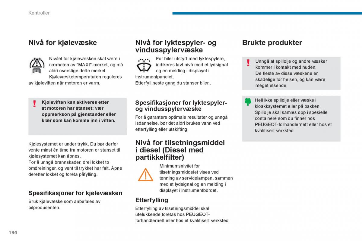 Peugeot 3008 Hybrid bruksanvisningen / page 196