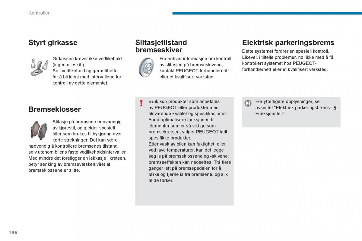 Peugeot 3008 Hybrid bruksanvisningen / page 198