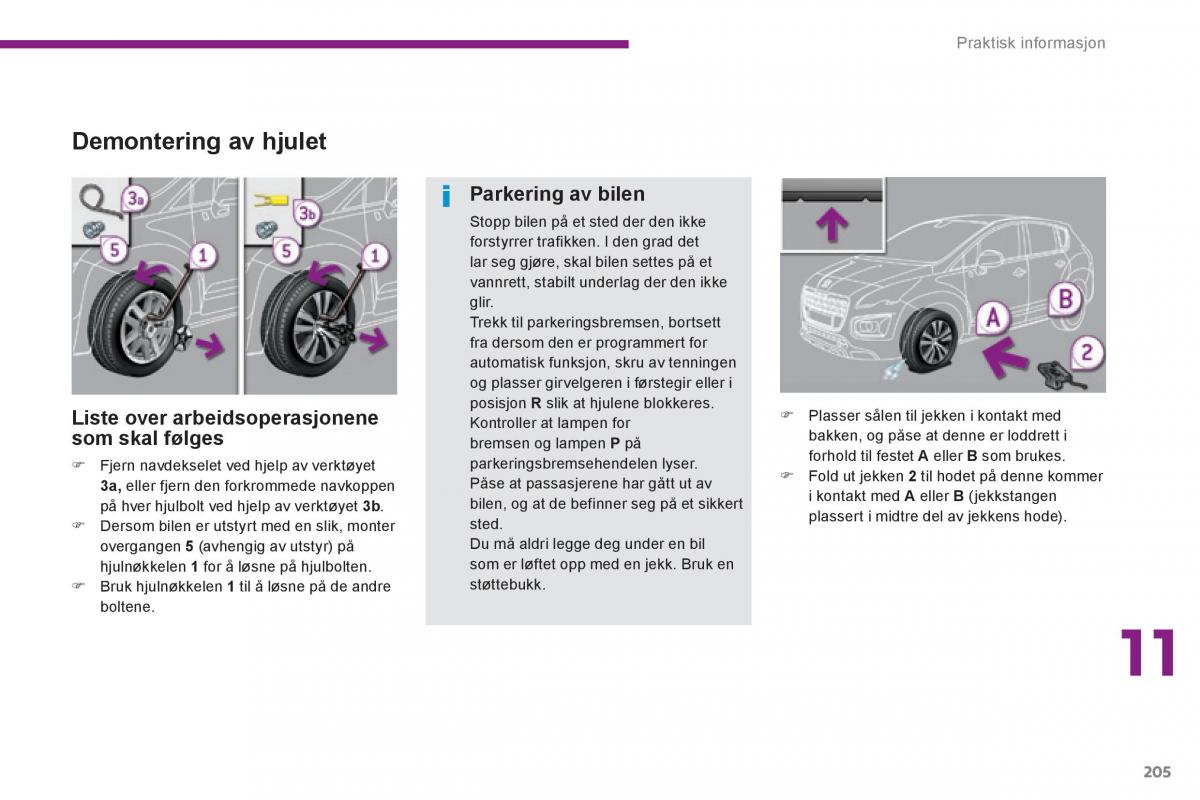 Peugeot 3008 Hybrid bruksanvisningen / page 207