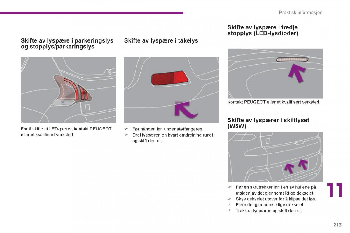 Peugeot 3008 Hybrid bruksanvisningen / page 215