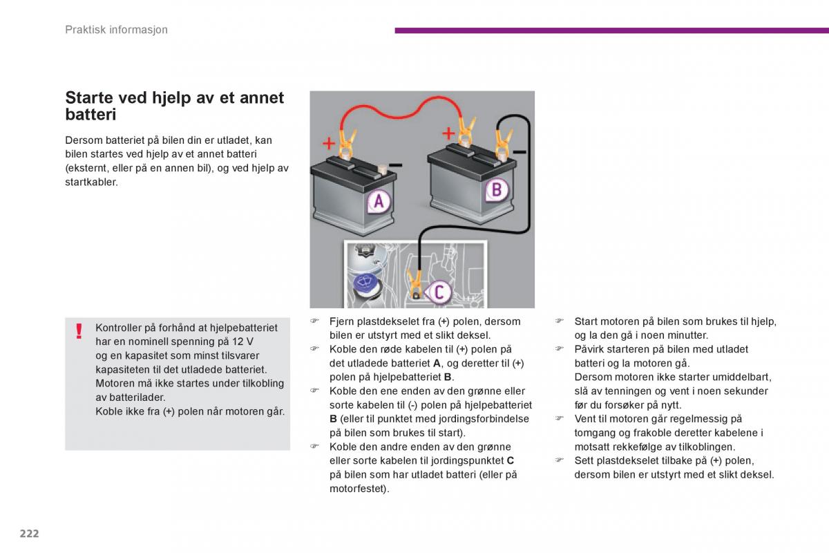 Peugeot 3008 Hybrid bruksanvisningen / page 224