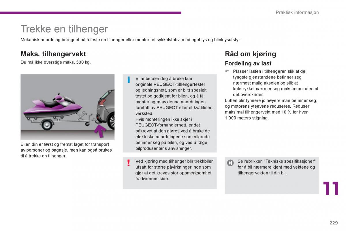 Peugeot 3008 Hybrid bruksanvisningen / page 231