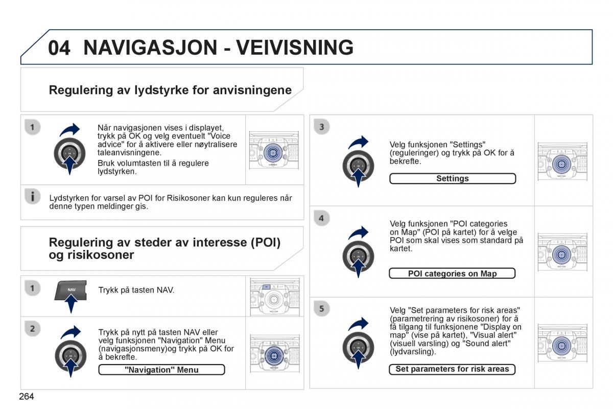 Peugeot 3008 Hybrid bruksanvisningen / page 266