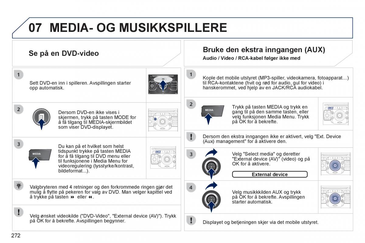 Peugeot 3008 Hybrid bruksanvisningen / page 274