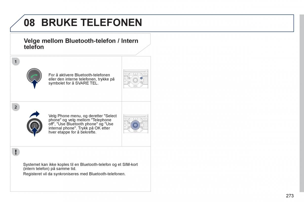 Peugeot 3008 Hybrid bruksanvisningen / page 275