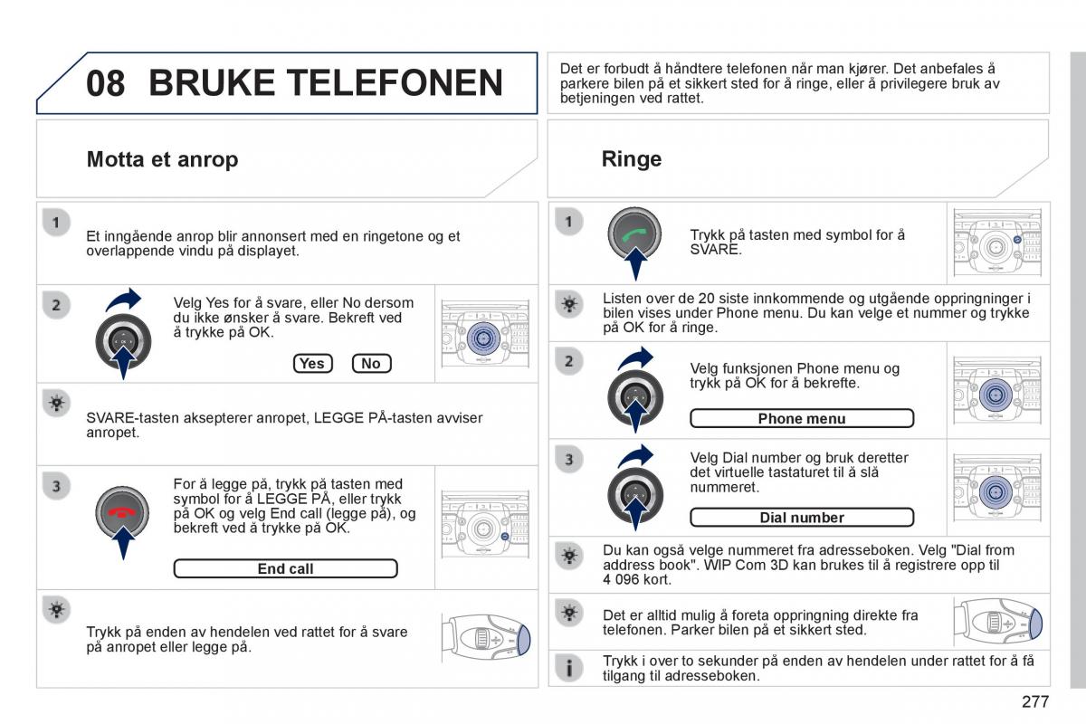 Peugeot 3008 Hybrid bruksanvisningen / page 279