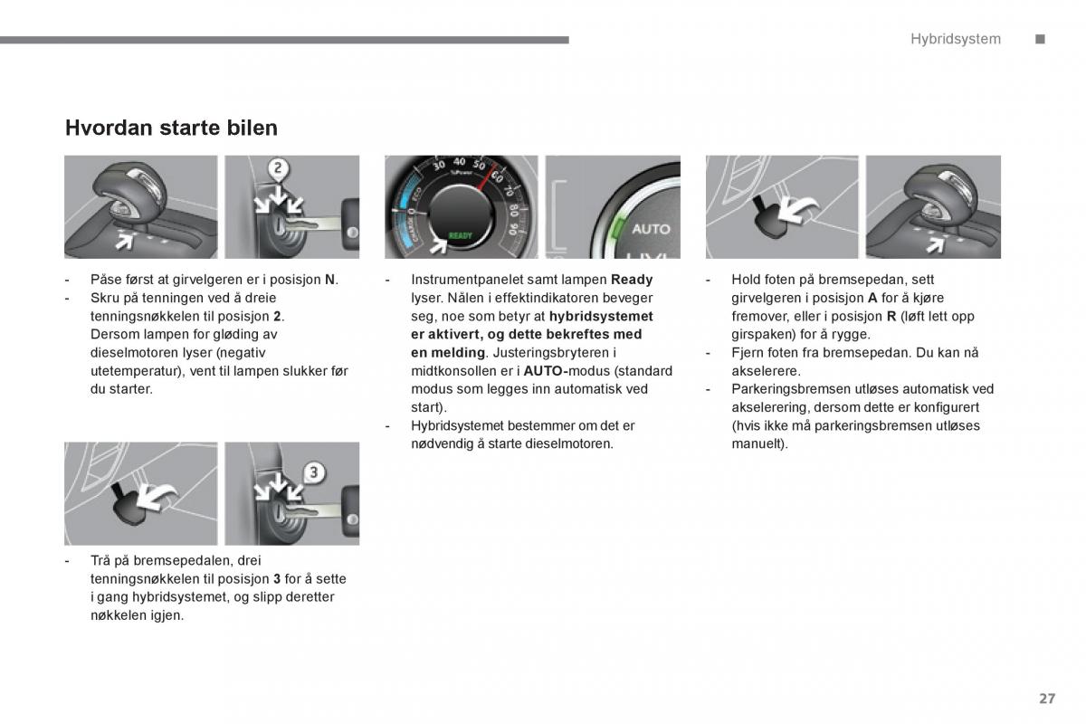 Peugeot 3008 Hybrid bruksanvisningen / page 29