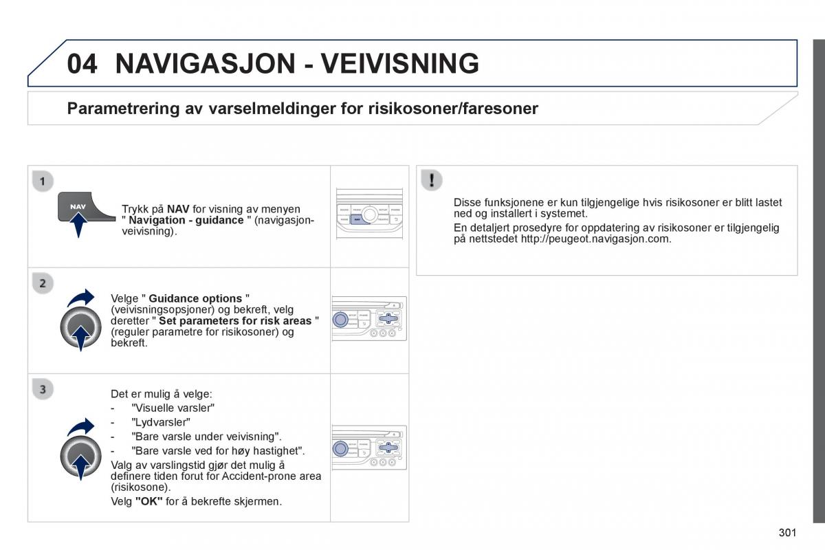 Peugeot 3008 Hybrid bruksanvisningen / page 303