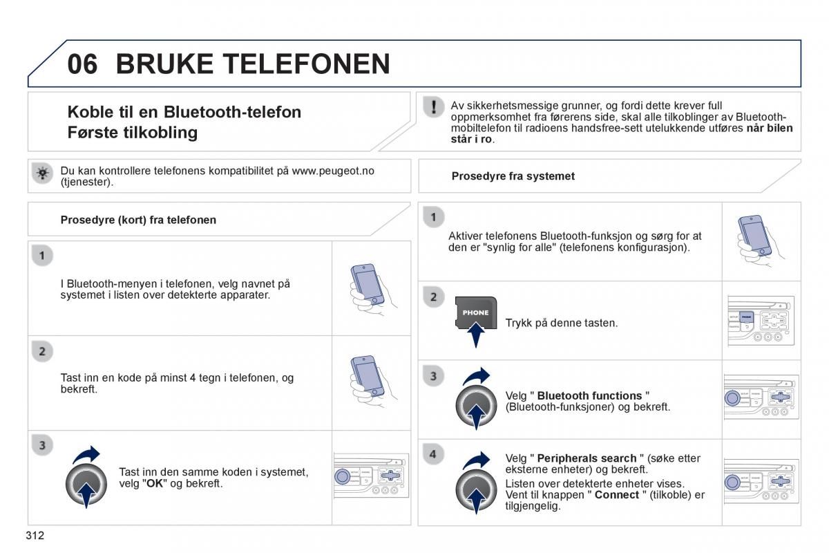 Peugeot 3008 Hybrid bruksanvisningen / page 314