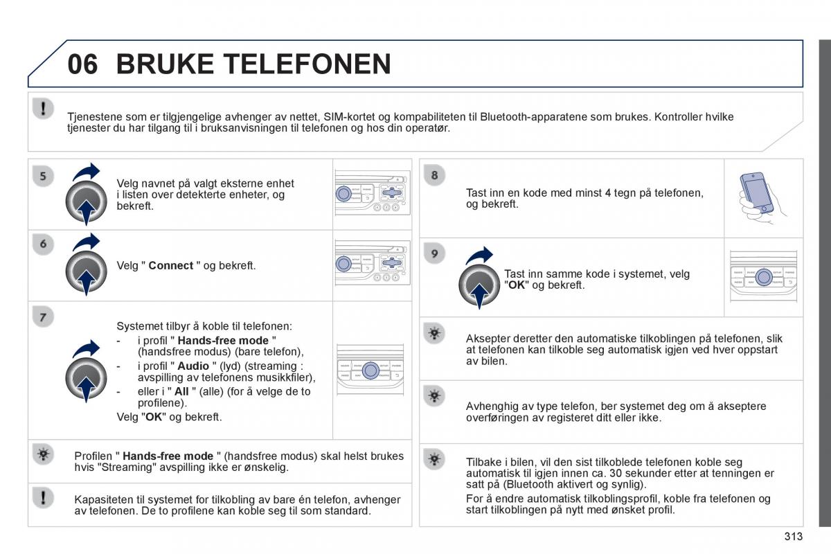 Peugeot 3008 Hybrid bruksanvisningen / page 315