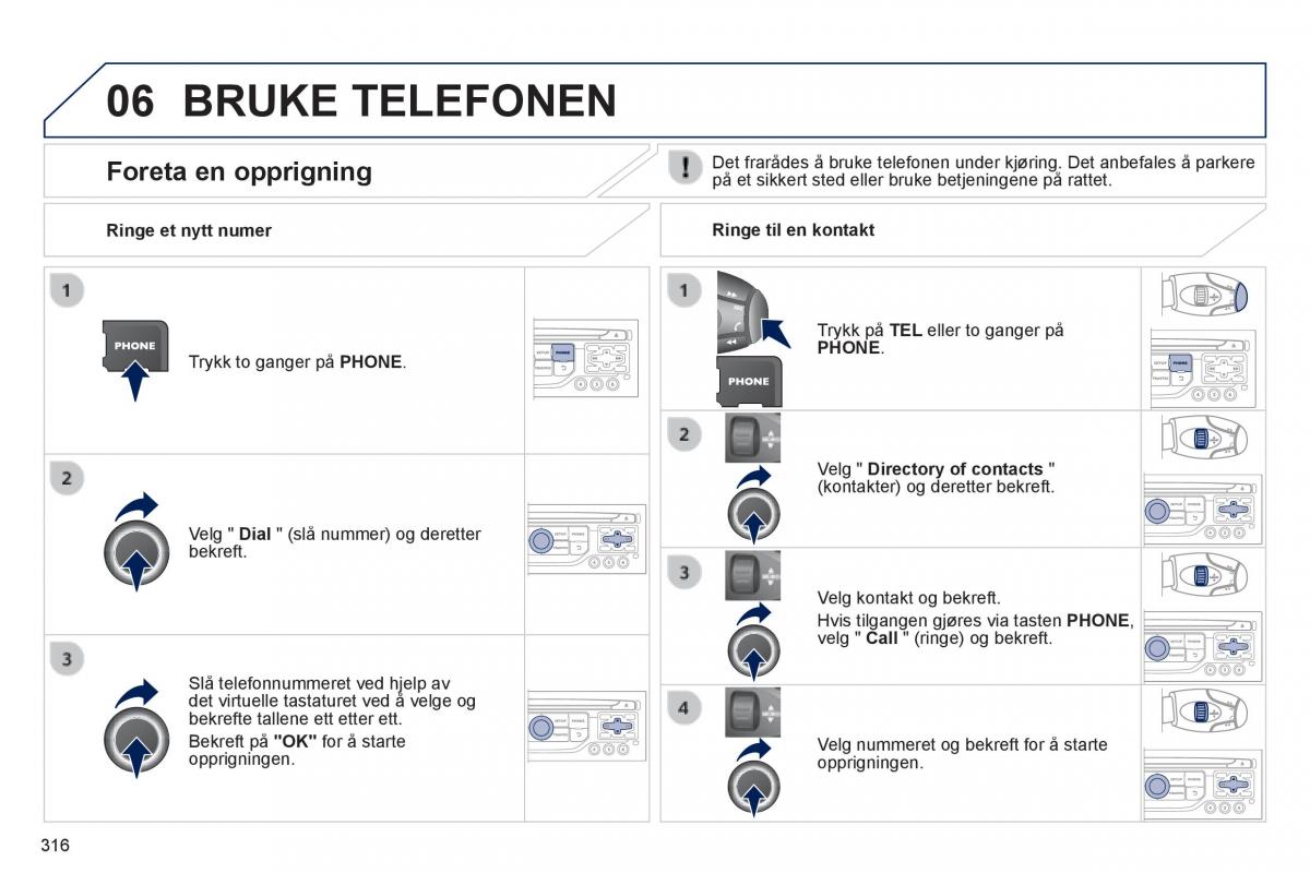 Peugeot 3008 Hybrid bruksanvisningen / page 318