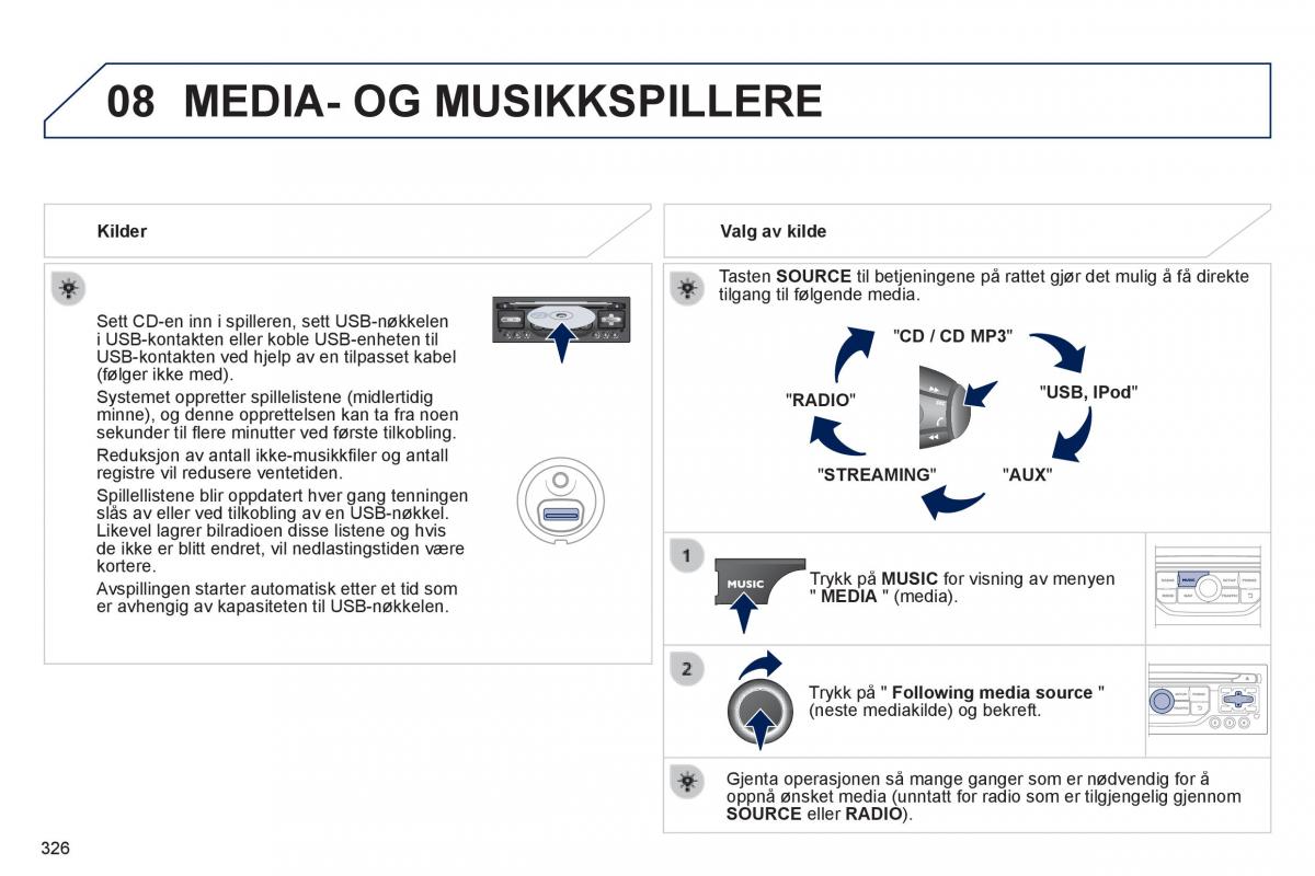 Peugeot 3008 Hybrid bruksanvisningen / page 328