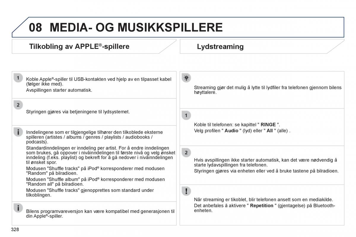 Peugeot 3008 Hybrid bruksanvisningen / page 330