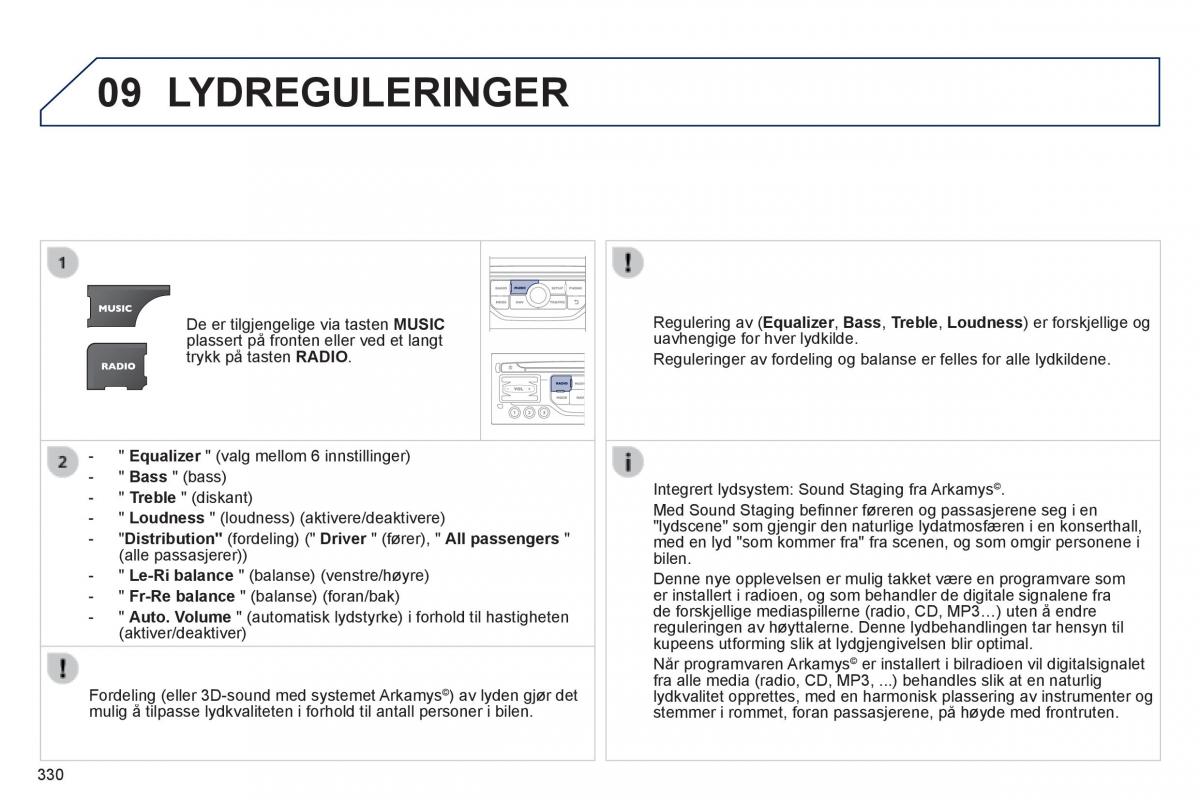 Peugeot 3008 Hybrid bruksanvisningen / page 332