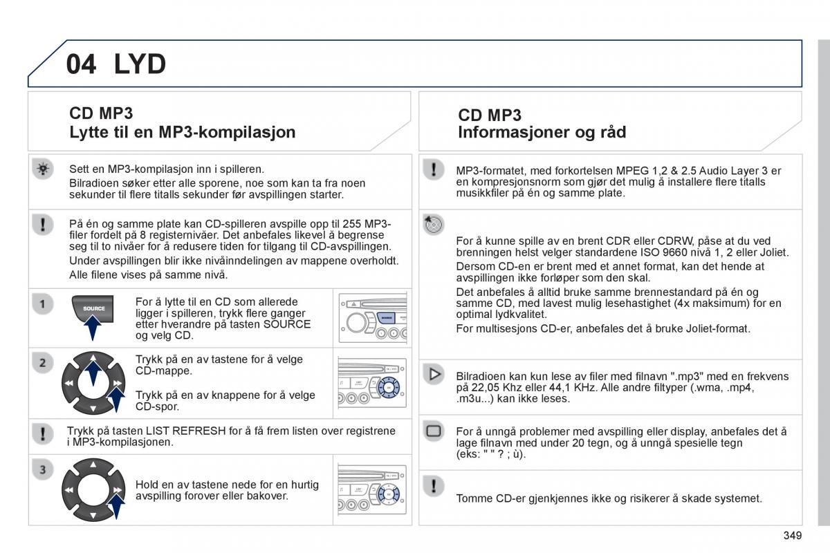 Peugeot 3008 Hybrid bruksanvisningen / page 351