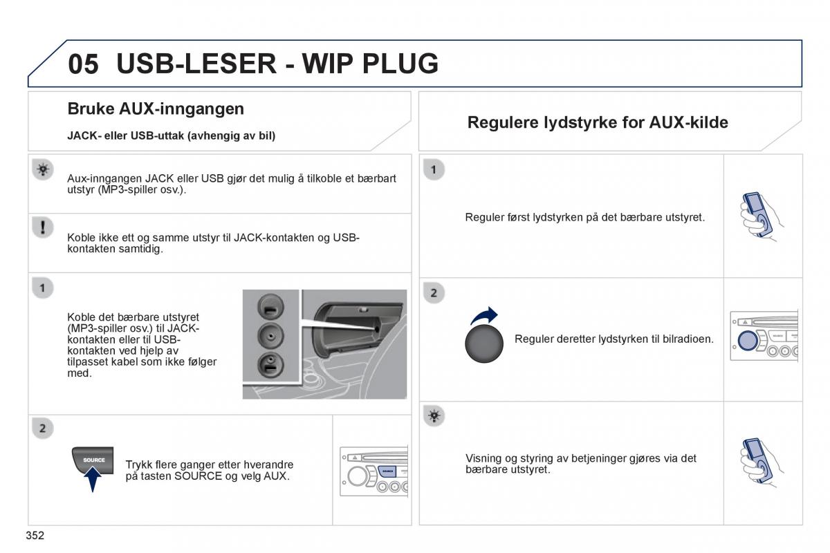 Peugeot 3008 Hybrid bruksanvisningen / page 354