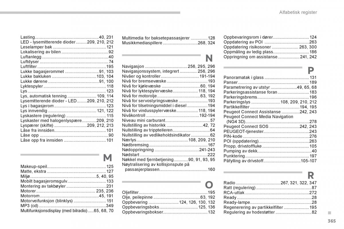 Peugeot 3008 Hybrid bruksanvisningen / page 367