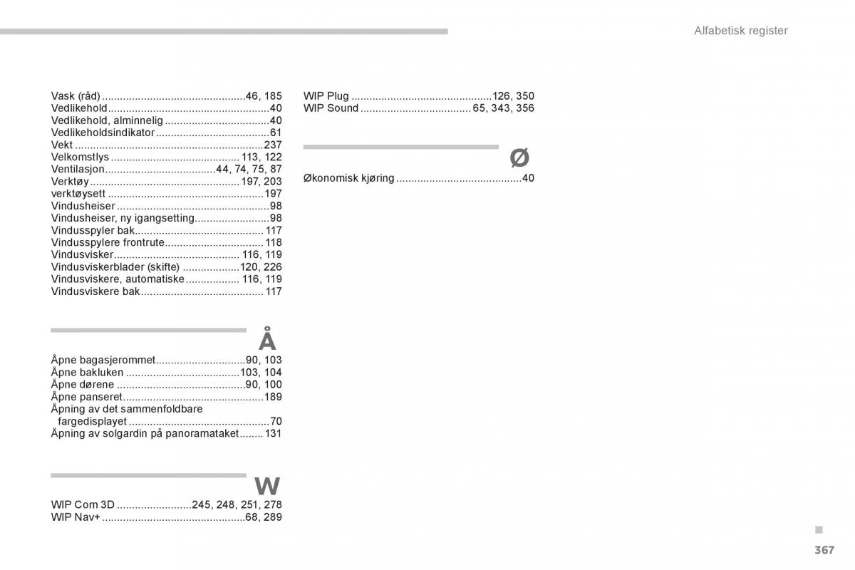 Peugeot 3008 Hybrid bruksanvisningen / page 369