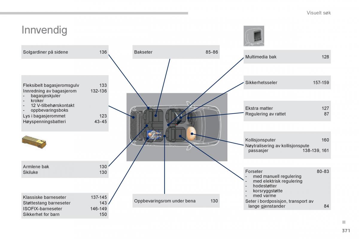 Peugeot 3008 Hybrid bruksanvisningen / page 373