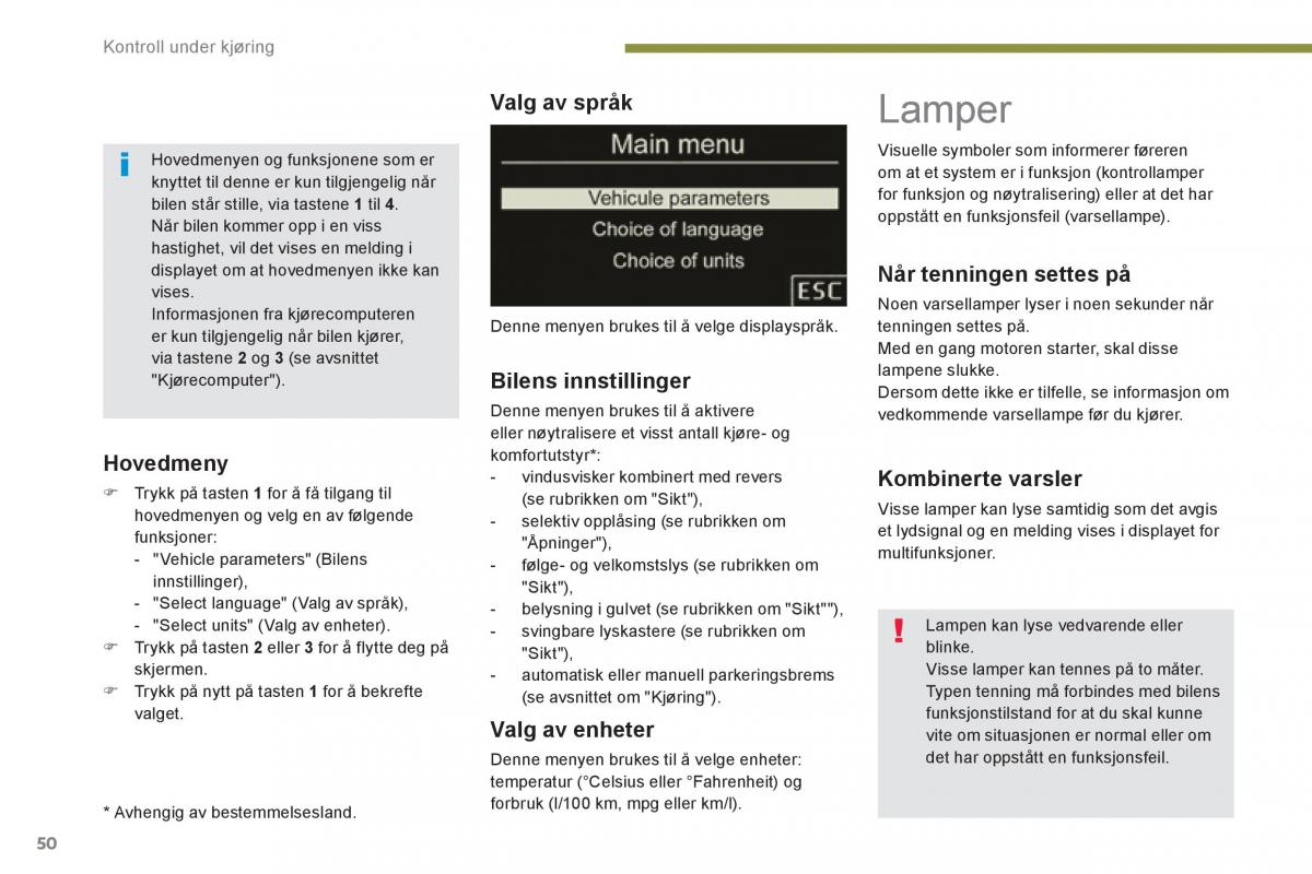 Peugeot 3008 Hybrid bruksanvisningen / page 52