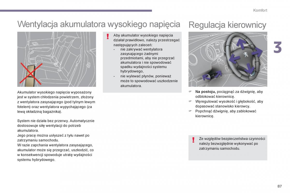 Peugeot 3008 Hybrid instrukcja obslugi / page 89