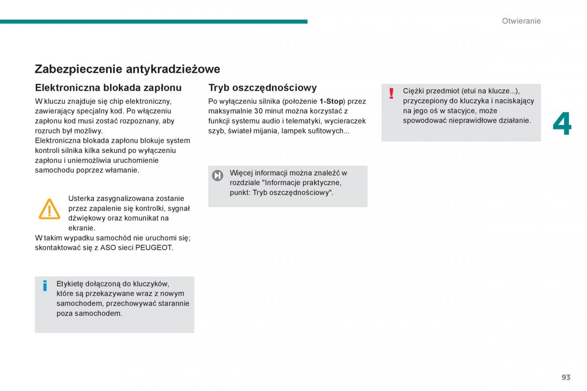 Peugeot 3008 Hybrid instrukcja obslugi / page 95