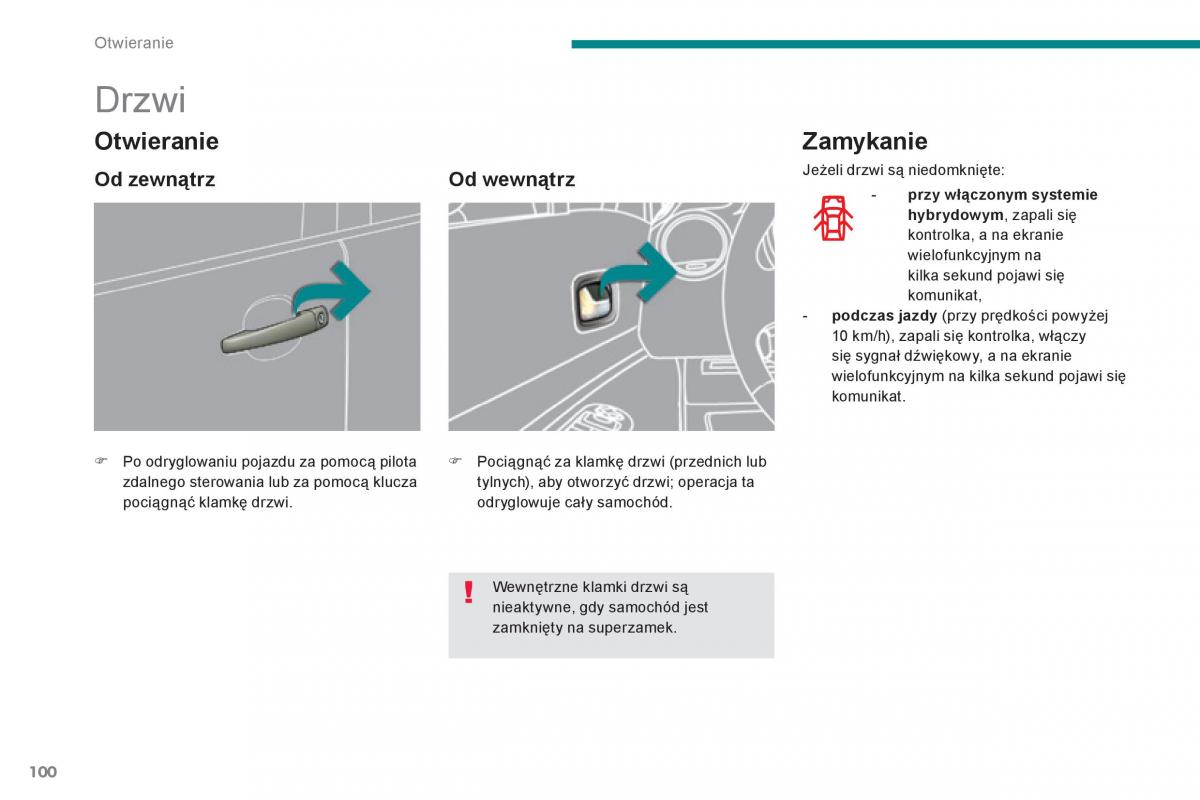 Peugeot 3008 Hybrid instrukcja obslugi / page 102