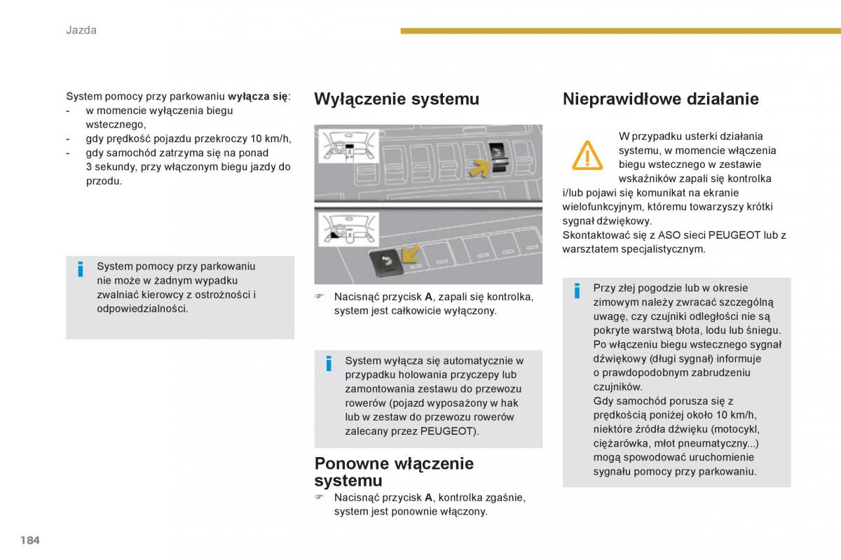 Peugeot 3008 Hybrid instrukcja obslugi / page 186