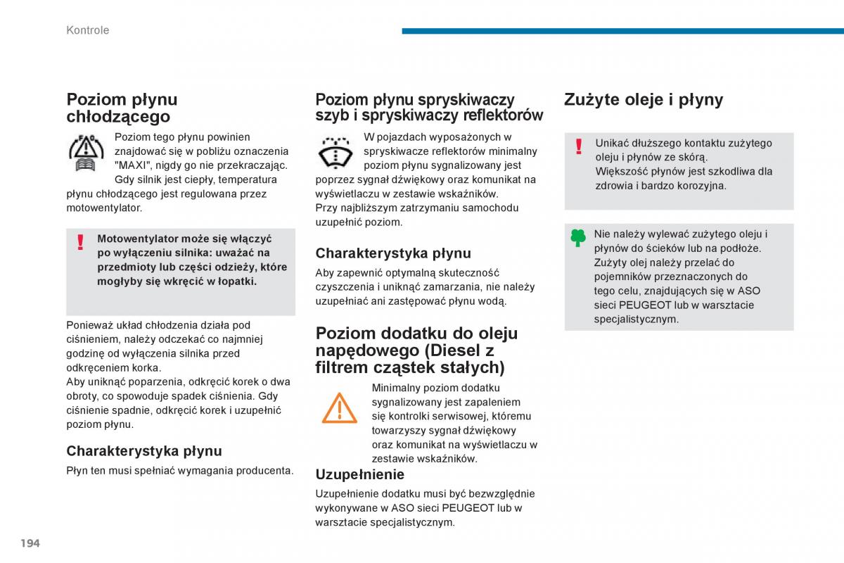 Peugeot 3008 Hybrid instrukcja obslugi / page 196