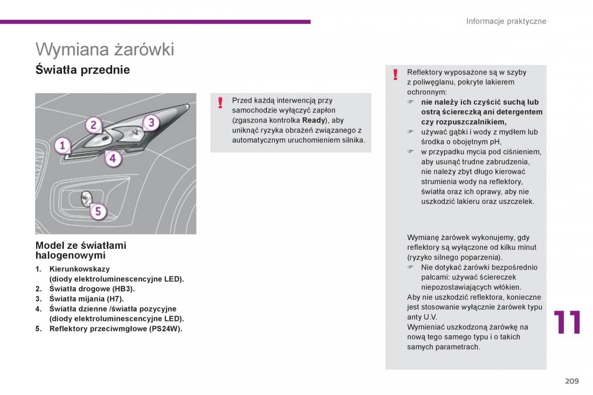 Peugeot 3008 Hybrid instrukcja obslugi / page 211