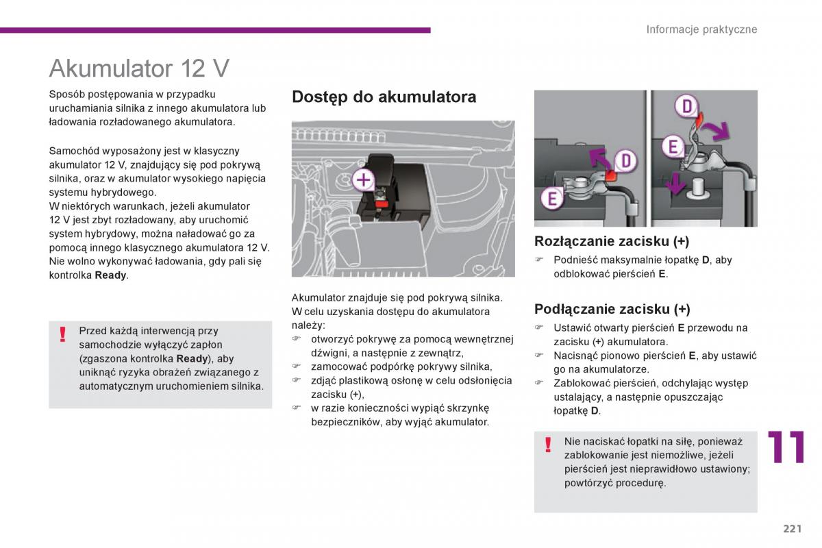 Peugeot 3008 Hybrid instrukcja obslugi / page 223