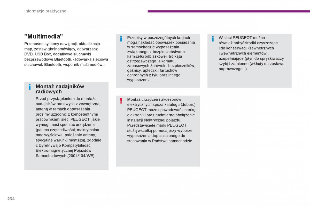 Peugeot 3008 Hybrid instrukcja obslugi / page 236