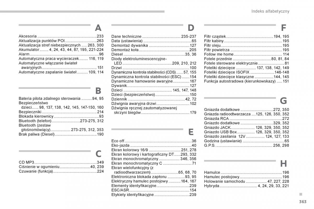 Peugeot 3008 Hybrid instrukcja obslugi / page 365