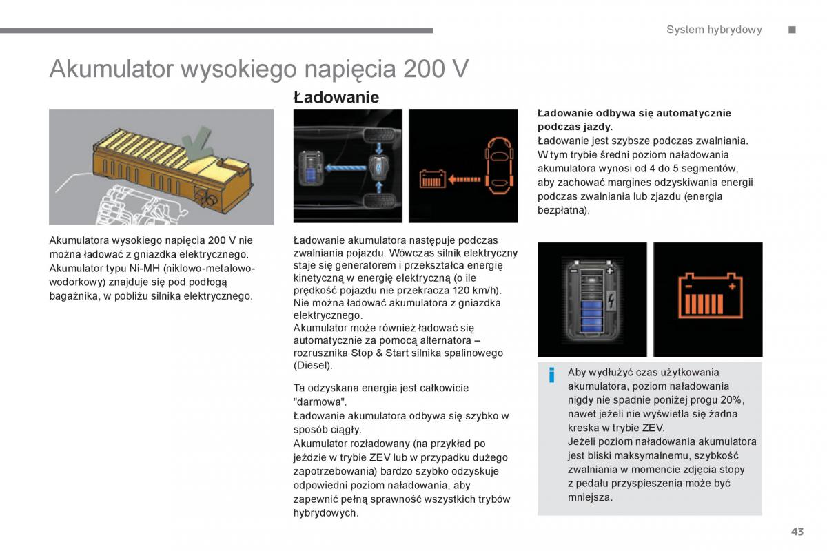 Peugeot 3008 Hybrid instrukcja obslugi / page 45