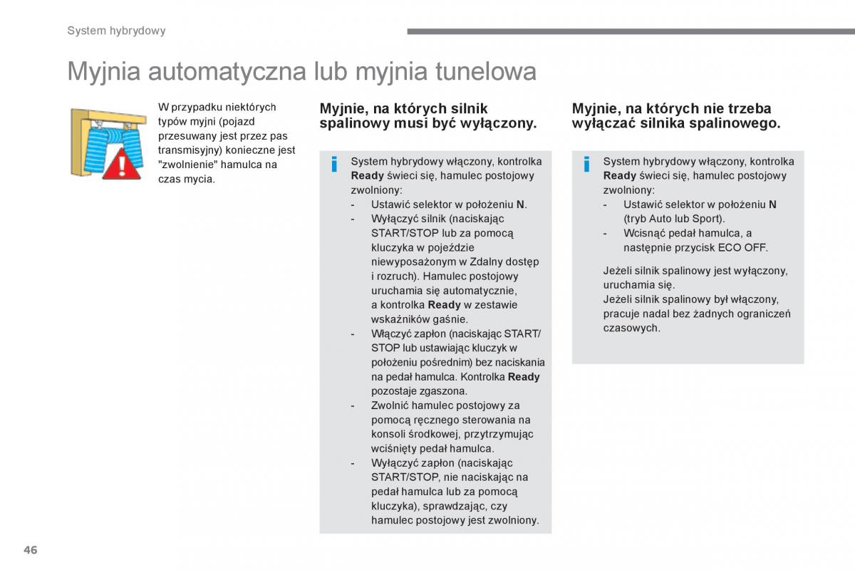 Peugeot 3008 Hybrid instrukcja obslugi / page 48