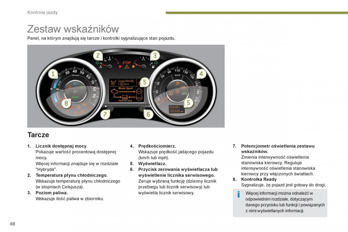 Peugeot 3008 Hybrid instrukcja obslugi / page 50