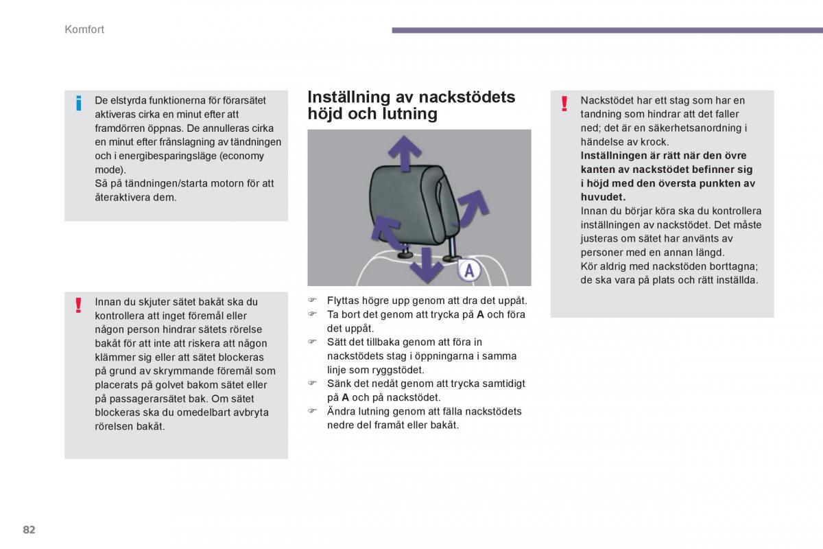 Peugeot 3008 Hybrid instruktionsbok / page 84