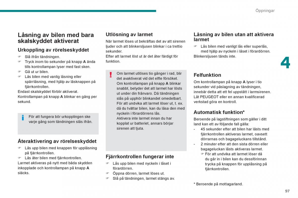 Peugeot 3008 Hybrid instruktionsbok / page 99