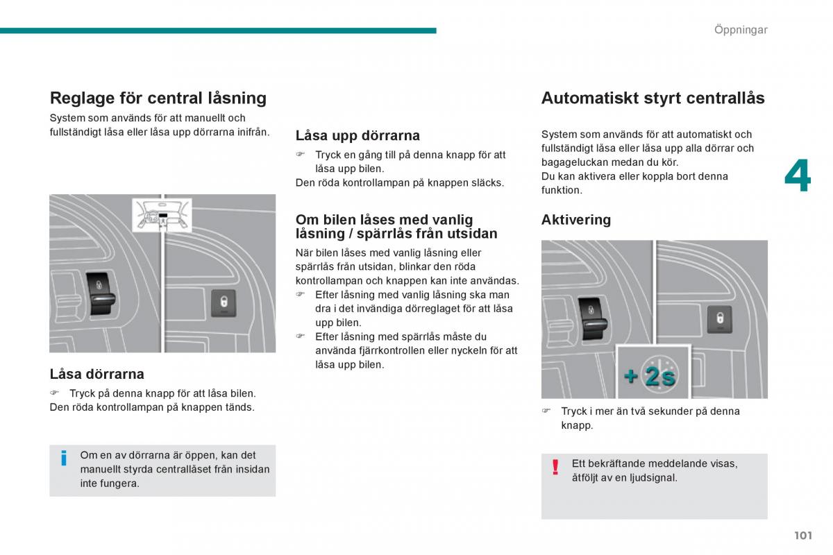 Peugeot 3008 Hybrid instruktionsbok / page 103