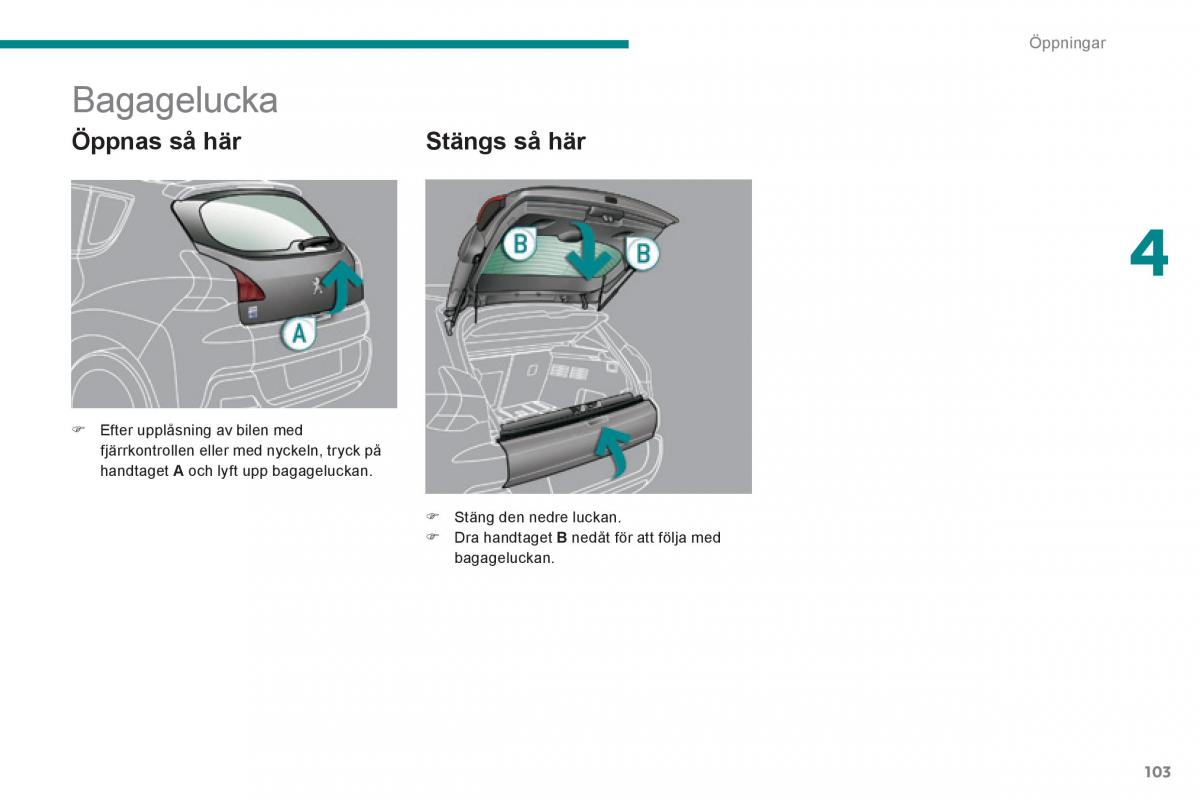 Peugeot 3008 Hybrid instruktionsbok / page 105