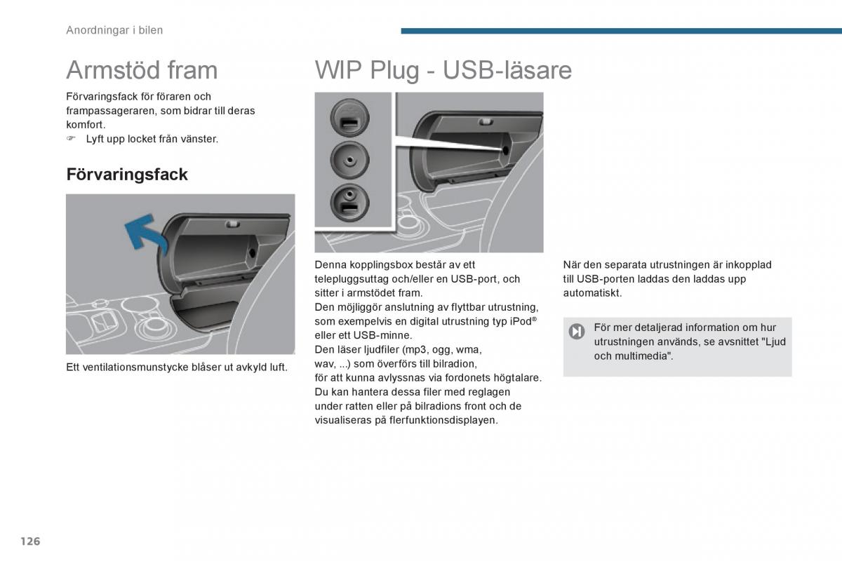 Peugeot 3008 Hybrid instruktionsbok / page 128