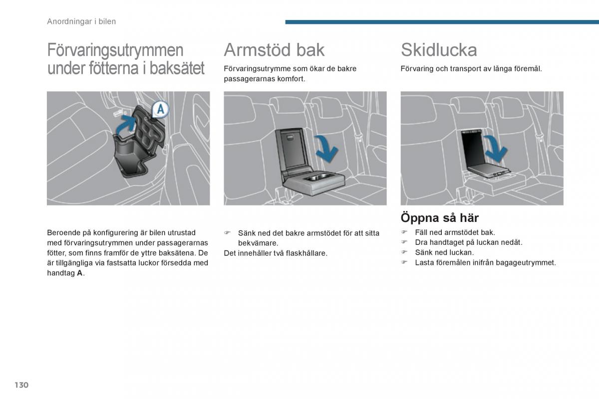 Peugeot 3008 Hybrid instruktionsbok / page 132