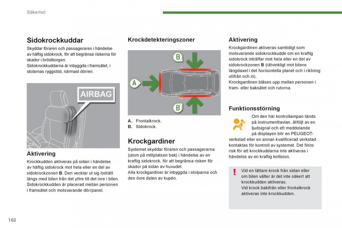 Peugeot 3008 Hybrid instruktionsbok / page 164