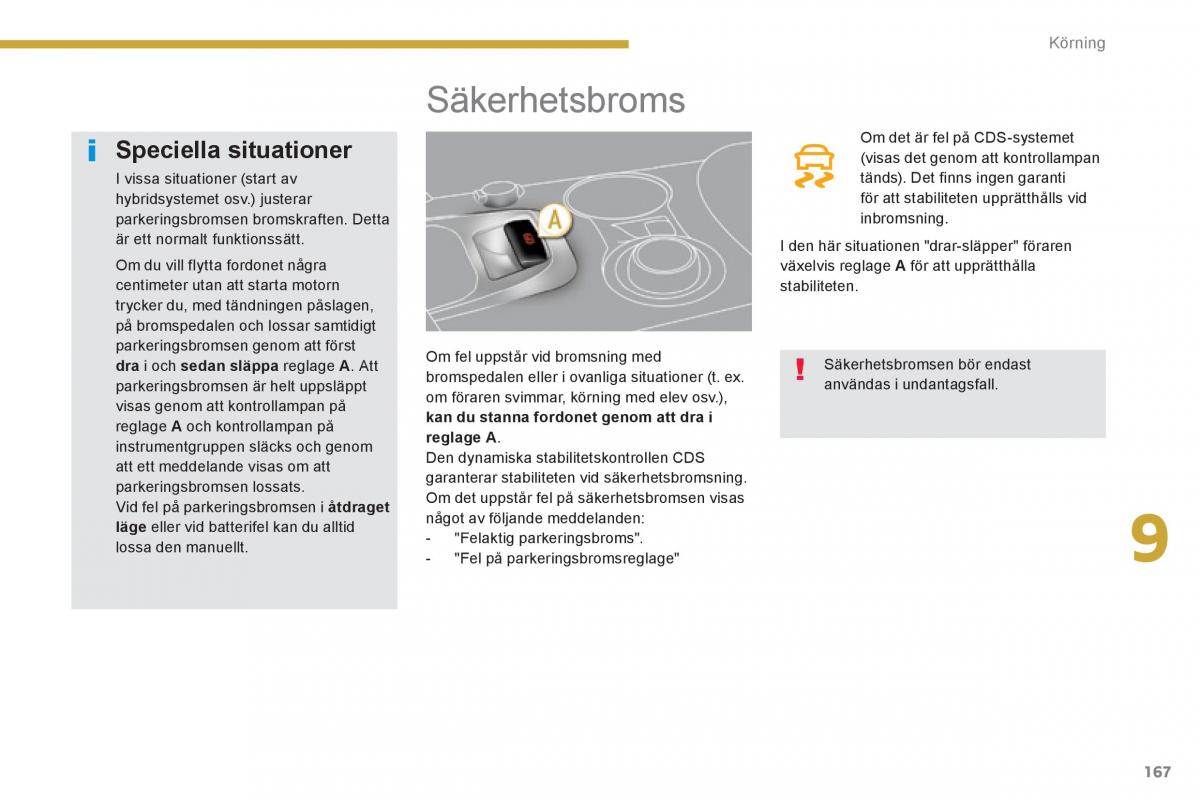 Peugeot 3008 Hybrid instruktionsbok / page 169