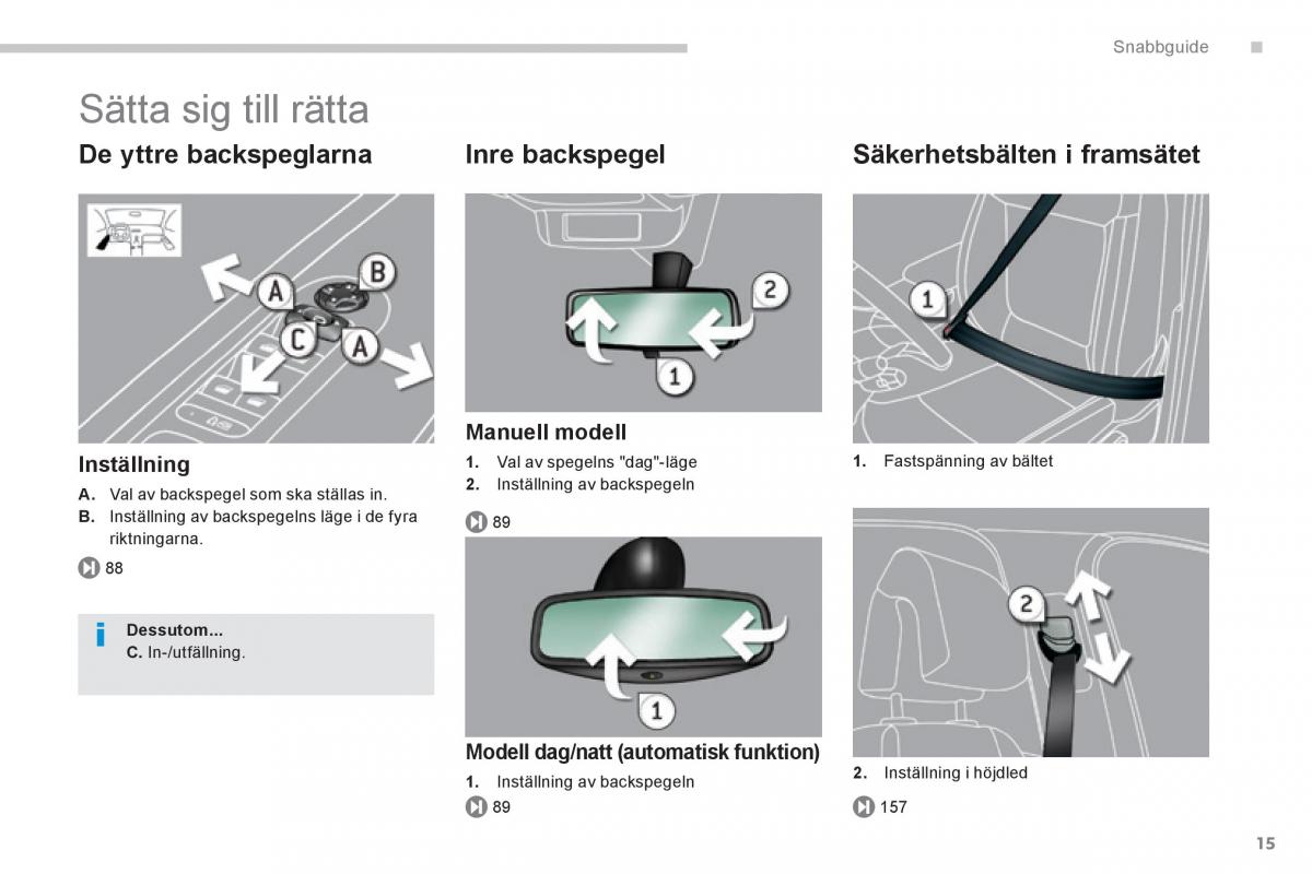 Peugeot 3008 Hybrid instruktionsbok / page 17