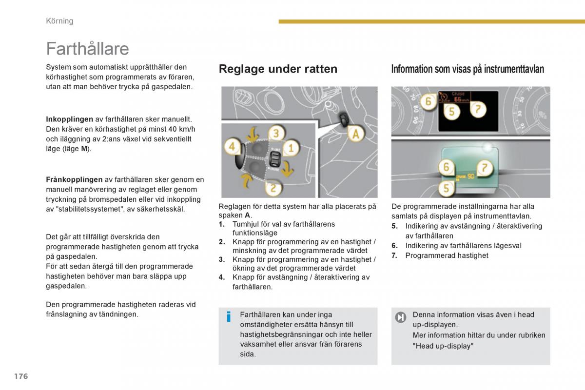 Peugeot 3008 Hybrid instruktionsbok / page 178